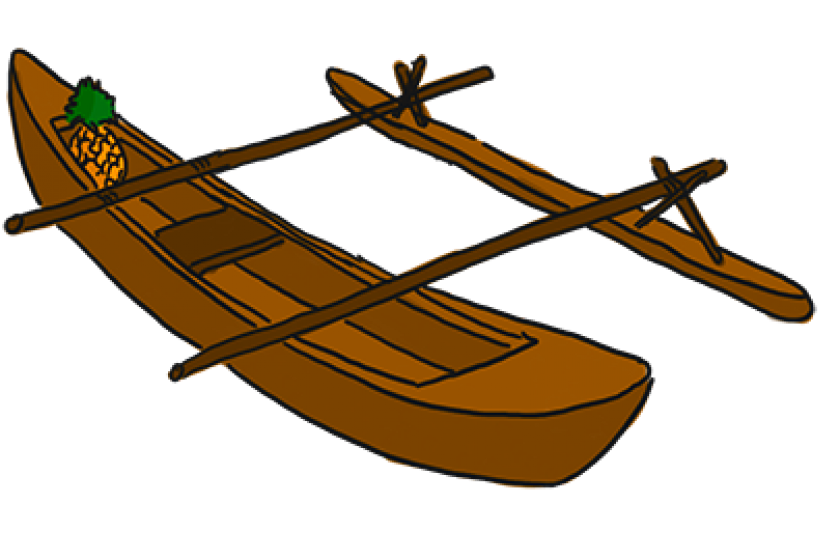 Pirogue polynésienne traditionnelle