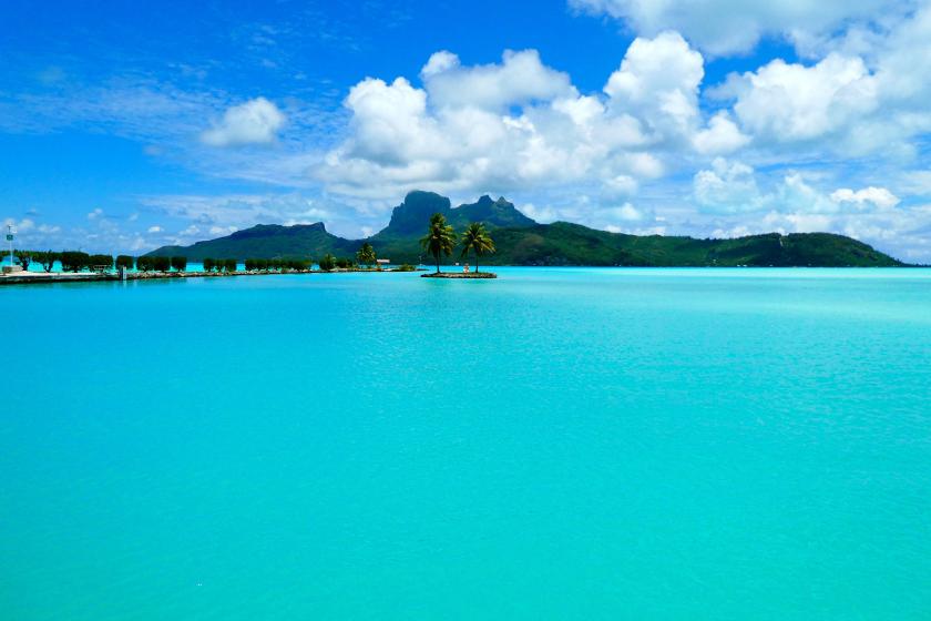 Vue de l'aéroport de Bora Bora